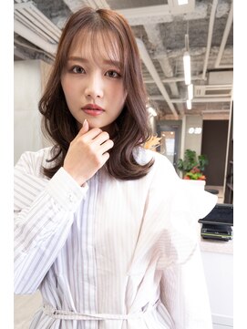 ピンク バイ アンジェリカ 瓢箪山店(PINQ by ANGELICA) #PINQ #セミロング #シースルーバング