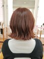エイムヘアメイク 舟入店 ゆるいコテ巻きや韓国風なセットができる形が得意です