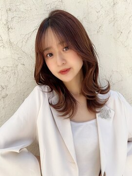 ロンド ストラーダ 心斎橋(Lond strada) 韓国前髪顔周りロング×デザインカラー[心斎橋/髪質改善]