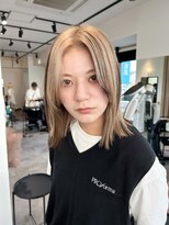 メゾン イネ(Maison INE) ブロックカラー / ホワイトベージュ