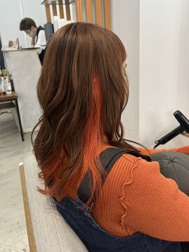 リンダ(LINDA) オレンジ/デザインカラー/インナーカラー[札幌美容室LINDA]