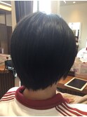 30代40代50代黒髪小顔ひし形ショート
