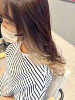 グラッシー センター北店(GLASSI)&nbsp;インナーカラー★チェリーピンク×シアーベージュ★