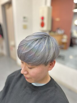 クラウドヘアー CLOUD HAIR ユニコーンカラー/虹色/七色/マッシュ/ブリーチ/シルバー