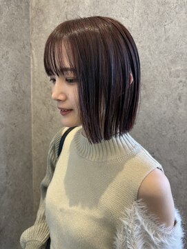 ガーデンエス 府中店(GARDENes) 【切りっぱなしボブ】【くすみブラウン】