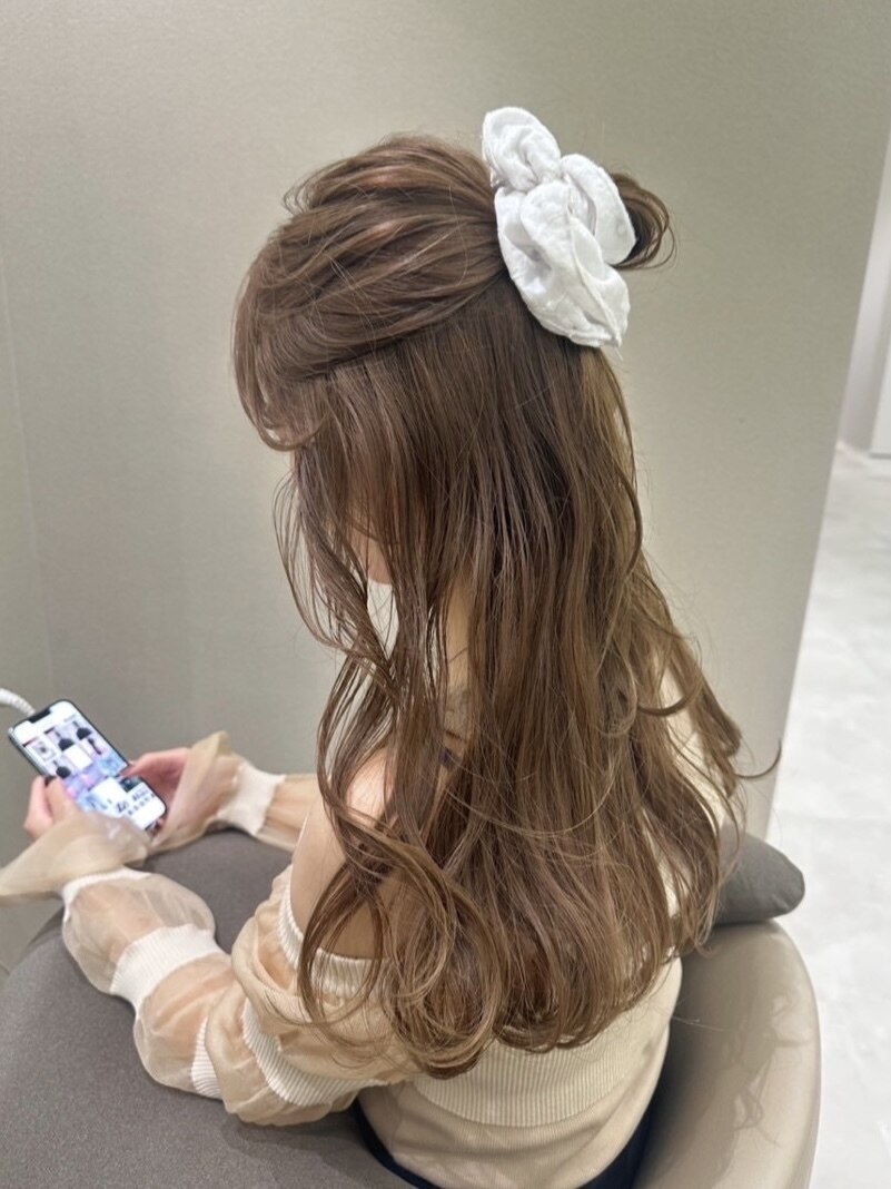 ピンクベージュ/ロング/表参道/原宿