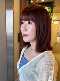ブリーチなしWカラー！似合わせワインレッド♪【前田 悠希】