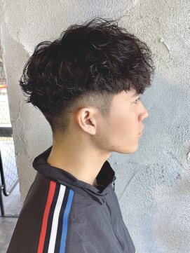 ニアウ 高崎店(Niau) メンズマッシュスペインカールツイスパパーマ群馬高崎眉毛韓国