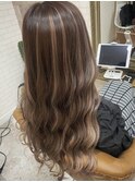 エクステxベージュバレイヤージュ