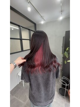 アレンヘアー 函館店(ALLEN hair) チェリーピンクがかわいい《流行りインナーカラー》