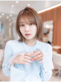 20代30代切りっぱなしレイヤーボブ/髪質改善ストレート/外ハネ