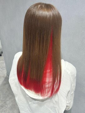 ブロッサム 上福岡店(Blossom) インナーカラー レッド 透明感カラー【上福岡】