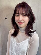 ブルーメ(Blume...) 暖色カラー /ワインレッド/ボルドー/カシスカラー/くびれ巻き