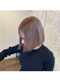 切りっぱなしボブ＋髪質改善カラー