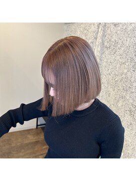 ラーム 松江学園店(rame) 切りっぱなしボブ＋髪質改善カラー