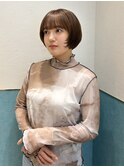 グレージュ/大人ショートヘア/ボブ/韓国/20代30代40代50代/立川