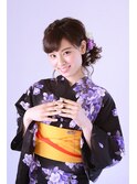 ＜浴衣アレンジ＞ふんわり可愛いサイドアップヘア