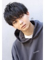 ネイビー(NAVY)&nbsp;脱力系パーマ！ラフなパーマで無造作マッシュ