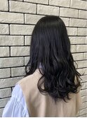 毛先カール×【暗髪】アッシュデザインカラー 10代20代30代