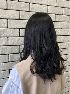 アットラップレーヴ(attrape-reve) 毛先カール×【暗髪】アッシュデザインカラー 10代20代30代