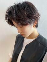 アイティー バイ アルバム 中野店(IT by ALBUM)&nbsp;ハンサムショート_オリーブカラーハイライトカラー_ba307883