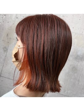 フラット(FLAT) インナーオレンジ×ボブ