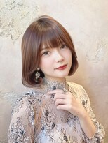 ロンド クラン 岡崎(Lond Clan)&nbsp;韓国顔周り前髪ボブ×ブリーチしないチョコレートカラー[岡崎]