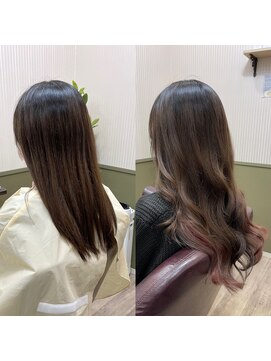 ルーム(Room) ミディアム→セミロング/シールエクステ50本