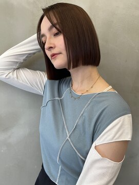 ロンドルーチェ 心斎橋(Lond luce) ダークアッシュ/ミディアムレイヤーカット［髪質改善/縮毛矯正］