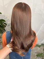 ピークスヘア(peaks hair) オレンジベージュ オレンジブラウン 暖色 ブラウンカラー 美髪