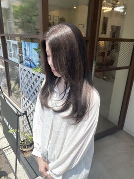 ヒカリス 東三国(HIKARIS) 笑顔溢れるラベンダーグレージュ柔らかい抜け感レイヤースタイル