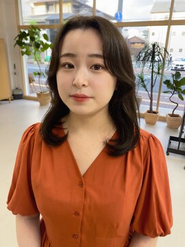 ミリ 奈良店(mm) オリーブカラー/オリーブベージュ/レイヤーカット/髪質改善