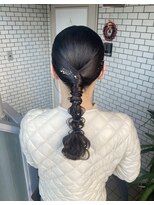 フェリーチェ(Felice)&nbsp;参列ヘア　編み下ろし　タイトアレンジ