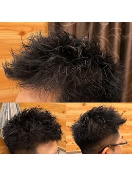 銀座マツナガ 神田店 大人メンズスパイキーショート刈り上げ