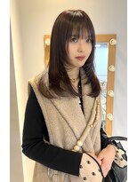 ヌープヘアーアイス(NUUP.hair ici)&nbsp;透明感髪質改善カラー内巻きレイヤーロング小顔艶感