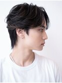 カルマパーマ/ベリーショート/ダークアッシュ/ニュアンスパーマ
