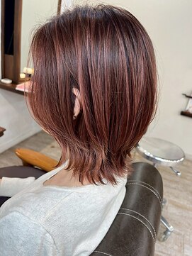 リコバイアフロート(riko by afloat) ウルフ/レイヤーボブ/ハイライト/ミディアム/ブラウン