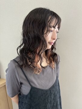 アンドルトワ(and Lutowa) パーマ×インナーカラー