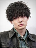 波巻きパーマメンズシャドウパーマスパイラルパーマツーブロック