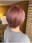 白髪ぼかしショートボブ