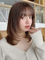 バイオレット 表参道店(Violet)&nbsp;小顔くびれミディアムレイヤーカットシャギーレイヤーtk56