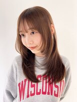 アルバム 新宿(ALBUM SHINJUKU)&nbsp;韓国ヘア前髪カット顔周りレイヤーロング_ba541884