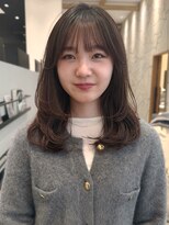 ケーツー あべのキューズモ-ル店(K-two) ミディアムレイヤーカット*ミディアムヘア*顔周り*髪質改善