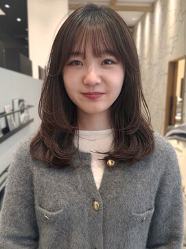 ケーツー あべのキューズモ-ル店(K-two) ミディアムレイヤーカット*ミディアムヘア*顔周り*髪質改善