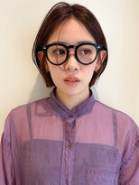 ガーデンヨコハマ(GARDEN YOKOHAMA)&nbsp;ミニボブ　顔周りレイヤー　ピンクベージュ　ラベンダーブラウン