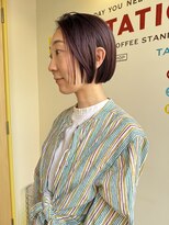 ヒントステーション(HINTSTATION)&nbsp;〈浅草 半個室〉リップラインボブ×ボルドーブラウン