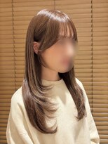 オーガニックエコ 川越(organic+eco)&nbsp;ブリーチなしアッシュベージュ×透明感小顔レイヤーカット