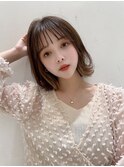 グレージュベージュショートボブショートレイヤーブリーチ学割