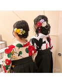 ハーフアップ、ルーズアップ