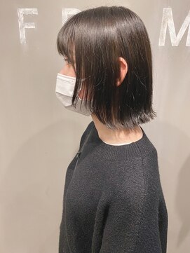 フレーム なんば店(FRAME) 顔周りデザインボブ